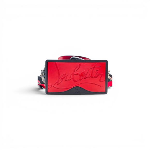 Christian Louboutin Explorafunk Black Calf Leather Studded Backpack Silver Spike main image 6